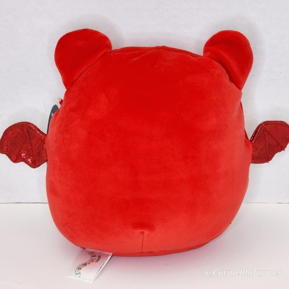 VALENTINE 🦇 FTM Red Sparkly Bat Original Squishmallow by Kelly Toy ☆ NWT ☆ - Picture 5 of 8